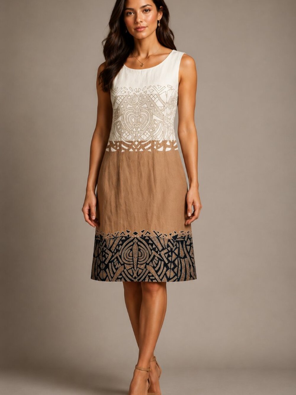 Lafayette 148 New York  Linen Contemporary Chic Professional Office  Dress Sz 4